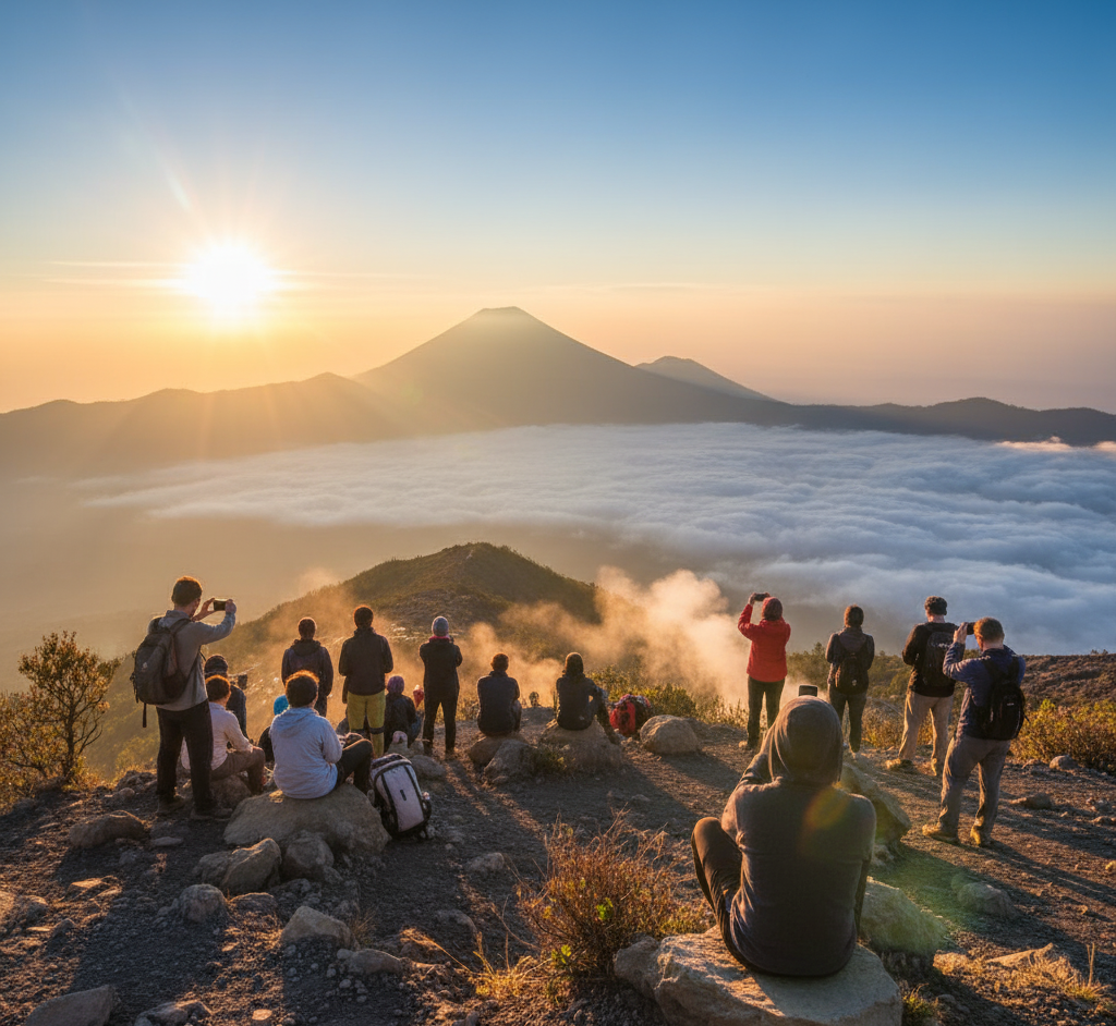 sunrise at Mount Batur