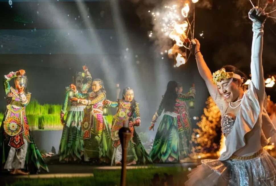 December festival scene in Bali