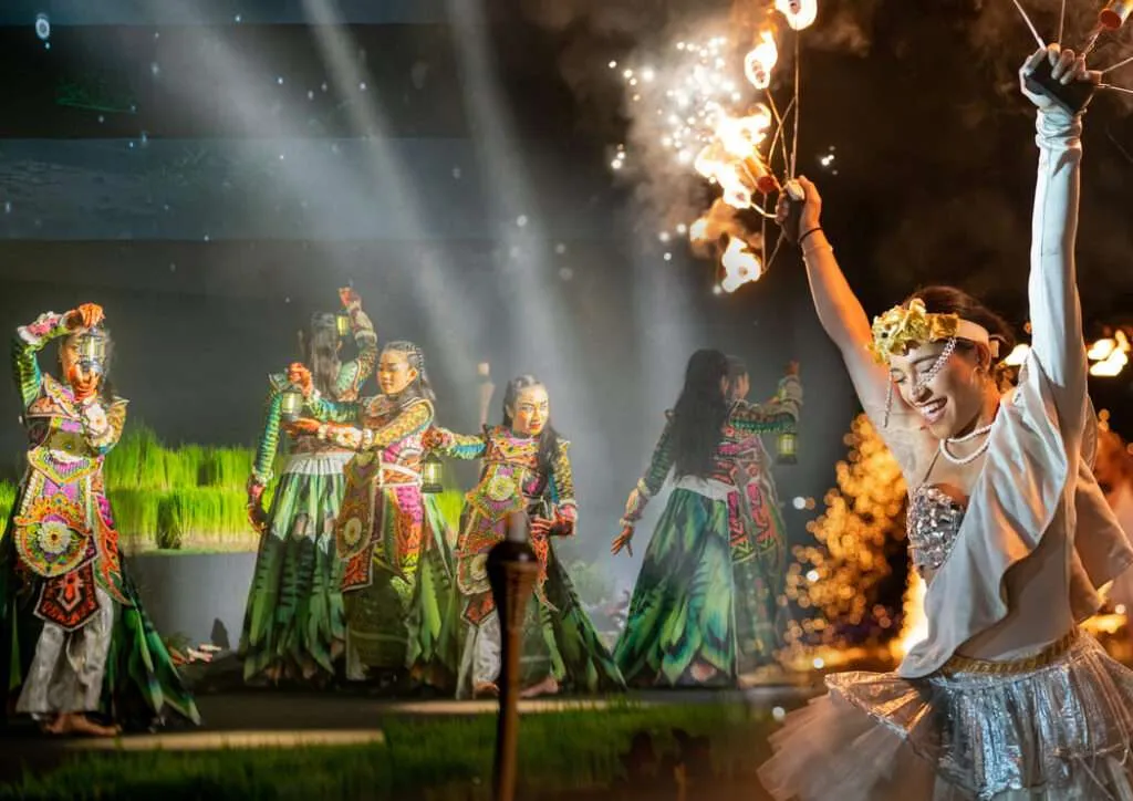 December festival scene in Bali