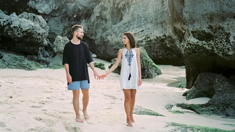 Nusa Dua Beach with white sand