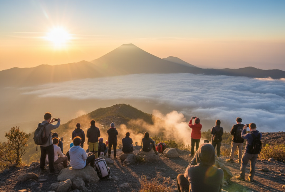 sunrise at Mount Batur
